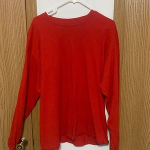 mens red long sleeve t shirt